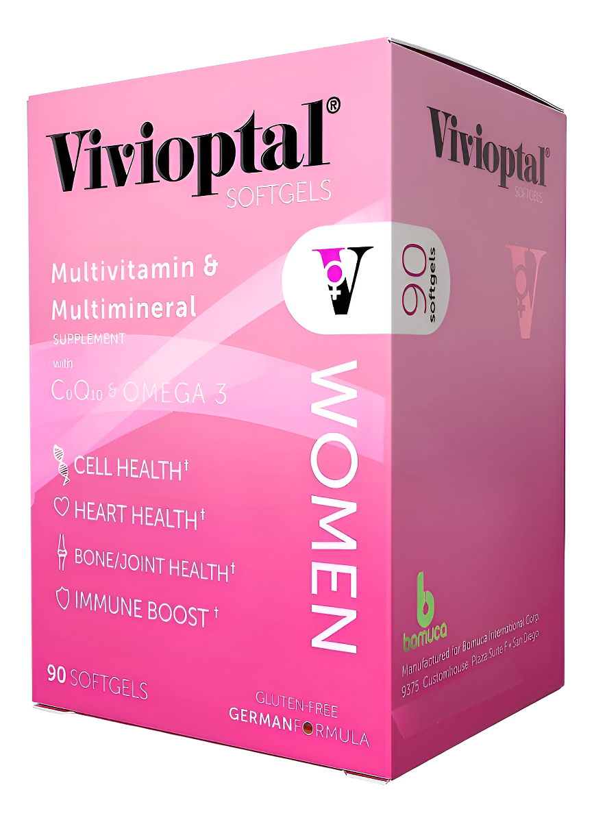 Vivioptal Women 90 Cápsulas Blandas - Suplemento Multivitamínico Y Multimineral - Coq10 Y Omega-3