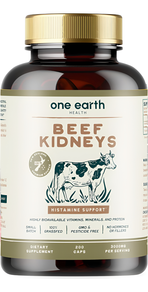 Suplemento De Riñón De Carne De Res Alimentada Con Pasto (200 Unidades) De Nueva Zelanda Para Apoyo Renal Y Salud Dao