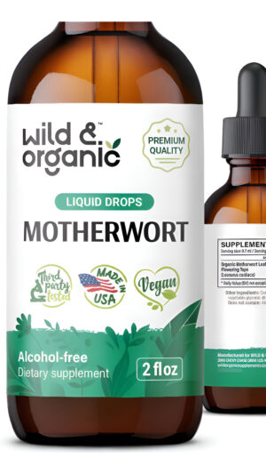 Motherwort Tintura - Extracto Líquido De Hierba Madre Orgánica - Vagan, Suplemento Sin Alcohol - Sin Azúcar - Fabricado