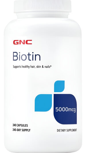 Gnc Biotina 5000mcg | Apoya El Cabello, La Piel Y Las Uñas Saludables | 240 Unidades