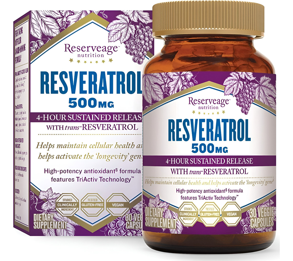Resveratrol 30 Caps Reserveage