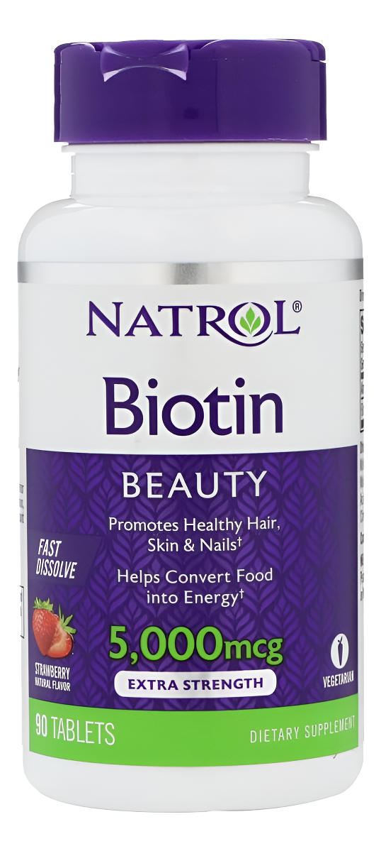 Natrol Biotina 5,000mcg De Disolución Rápida, 90 Tabletas (paquete De 4)