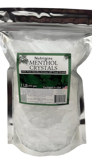 Cristal De Mentol De 1 Libra, Orgánico Puro 100% Natural, Cristales De Mentol De Menta Y Mentas De Cristal De Menta, Me