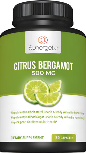 Sunergetic Cápsulas De Bergamota, Formuladas Con Extracto Orgánico De Bergamota, Bergamonte® Clínicamente Estudiada Par