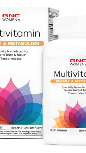 Gnc Multivitamin 180 Comprimidos Multivitamínicos De Energía Y Metabolismo Para Mujeres