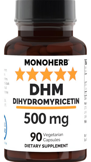 Dihidromiricetina 500 Mg - Suplemento Dhm - 90 Cápsulas Vegetales - 90 Porciones