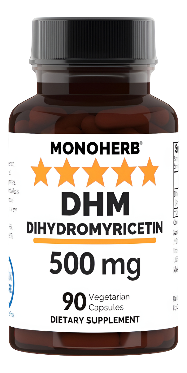 Dihidromiricetina 500 Mg - Suplemento Dhm - 90 Cápsulas Vegetales - 90 Porciones