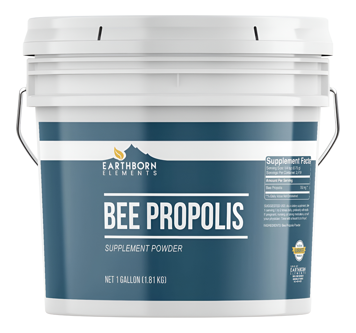 Earthborn Elements Propóleos De Abeja, Cubo De 1 Galón, Puro Y Natural, Tamaño A Granel