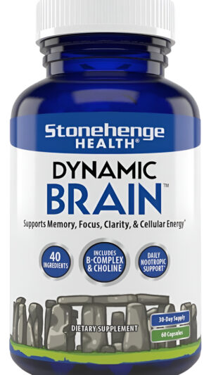 Stonehenge Health Dynamic Brain - Suplemento Dietético Para La Memoria, Concentración Y Claridad, Formulado Con 41 Ingr