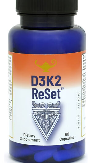Rna Reset - D3k2 Reset 4,000 Ui De Vitamina D3 (100mcg), Y Suplemento K2 De 100 Mcg, 60 Cápsulas