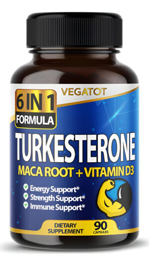Vegatot Extracto Concentrado De Turkesterona De Alta Resistencia 6 En 1 De 15,500 Mg Con Raíz De Maca, Fenogreco Tribul