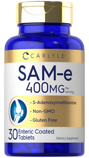 Carlyle Sam-e 400mg | 30 Tabletas | Pastillas De S-adenosilmetionina | Vegetariano, Sin Omg, Suplemento Sin Gluten