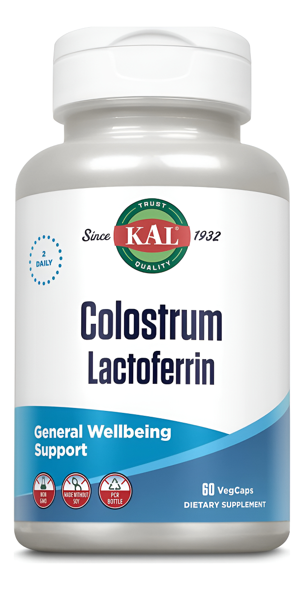 Kal Lactoferrina De Calostro, 20% De Inmunoglobulinas | Lactoferrina Y Beta Glucano | Apoyo Inmunológico Saludable | 30
