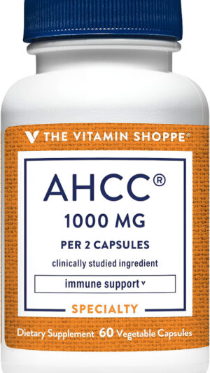 The Vitamin Shoppe Ahcc - 500 Mg - Para Apoyo Inmunológico (60 Cápsulas Vegetales)