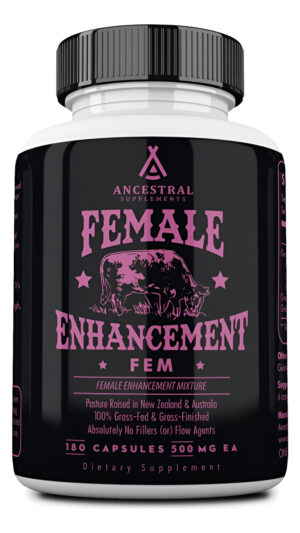 Ancestral Supplements Suplemento Hepático Fem Alimentado Con Pasto Para Mujeres Con Colágeno, Coq10, Vitamina B12, Cáps