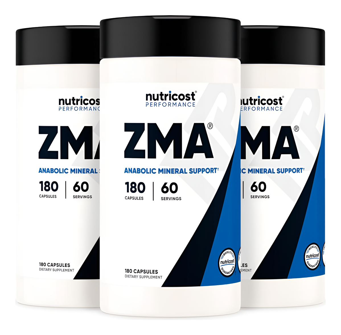 Nutricost Zma, Apoyo Anabólico Mineral, 180 Cápsulas, Paquete De 3