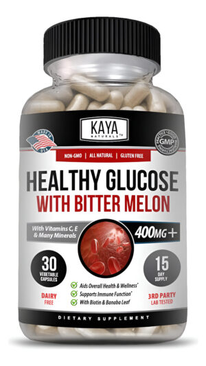 Kaya Naturals Suplemento De Gluco Saludable Con Melón Amargo | Apoya Niveles Y Función Saludables, 30 Cápsulas