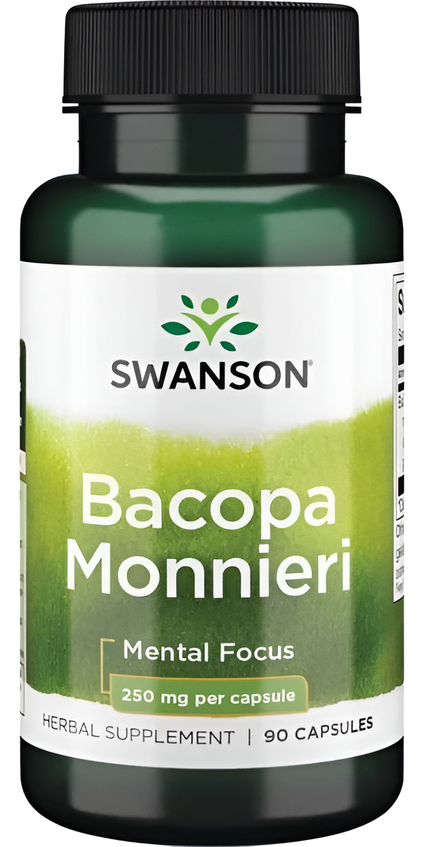 Bacopa Monnieri 250mg 90caps Apoyo Memoria Y Cerebro De Sw