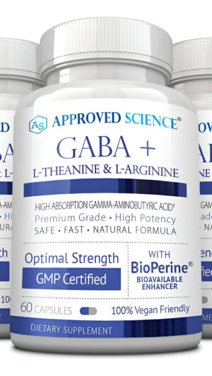 Approved Science Gaba+ - Promueve La Calma, Mejora El Sueño, Mejora El Estado De Ánimo, Gaba, L-teanina, L-arginina, Vi