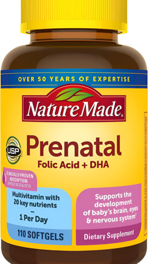 Nature Made Suplemento Alimenticio Prenatal + Dha 200 Mg, 110 Cápsulas Suaves