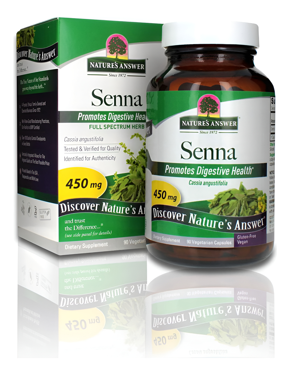 Nature's Answer Senna Leaf | Suplemento Dietético | Promueve La Salud Digestiva | Vegano, Sin Gluten Y Certificado Kosh