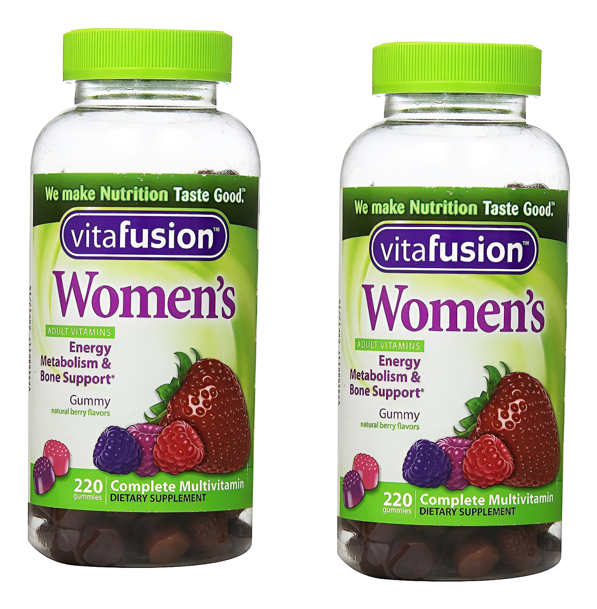 Vitafusion Xiitlb Multivitamínico Completo Sabores De Bayas Naturales, 220 Gomitas (paquete De 2)