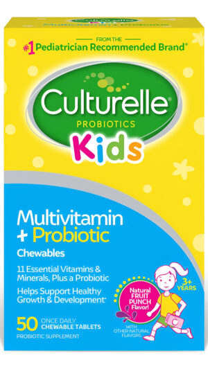 Culturelle Multivitamínico Completo + Probiótico Masticable, Digestivo E Inmunológico Para Niños, 50 Unidades
