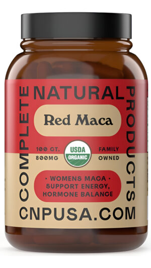 Complete Natural Products Cápsulas Orgánicas De Raíz De Maca Roja  100 Píldoras Gelatinizadas De 800 Mg, Suplemento De