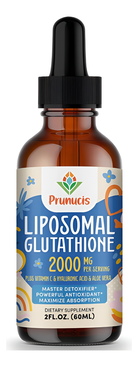 Prunucis Líquido De Glutatión Liposomal De 2000 Mg, 98% De Absorción, Suplemento Líquido, Potente Antioxidante, 60 Ml