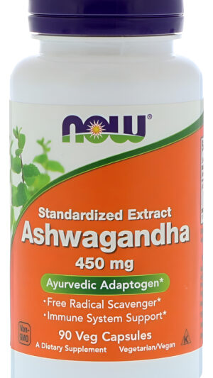 Now Foods Ashwagandha 450 Mg Extracto Estandarizado 90 Vegi Caps