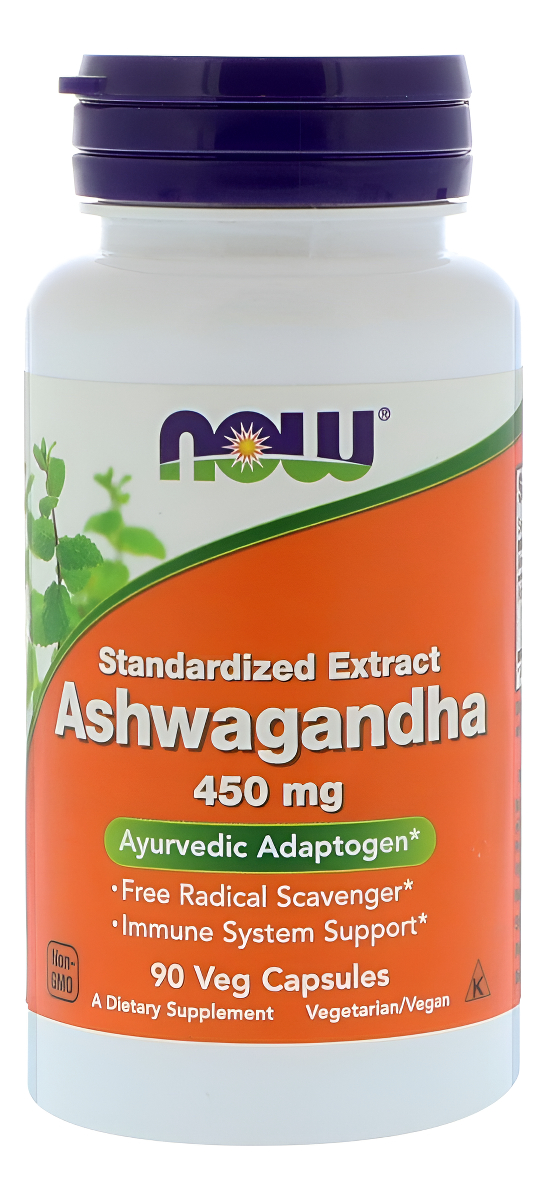 Now Foods Ashwagandha 450 Mg Extracto Estandarizado 90 Vegi Caps
