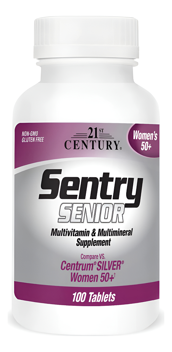 21st Century Sentry Senior Women 50 Plus Multivitamínicos Para Mujeres De Más De 50 Años, 100 Tabletas