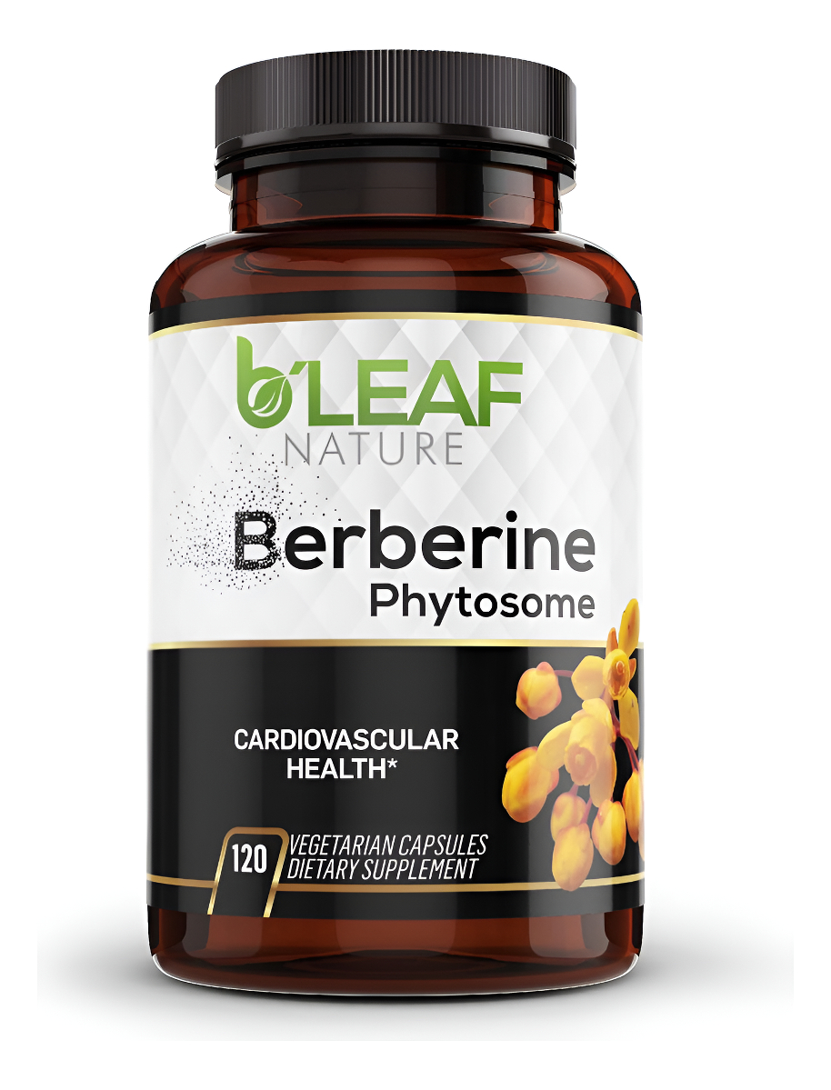 B'leaf Nature 's Berberine Phytosome Vegetarian Capsules Absorción Superior, Suplemento Herbario Natural Para Una Mej