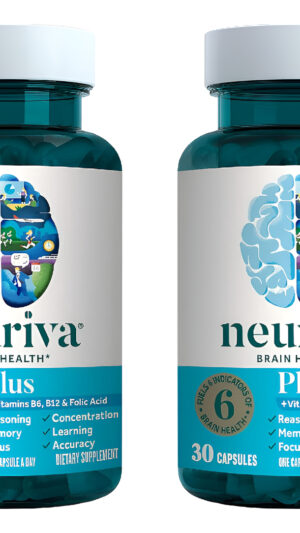 Neuriva Plus Suplemento De Apoyo Cerebral Nootrópico, B6, B12, Ácido Fólico, 30 Cápsulas, Paquete De 2