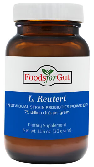 Lactobacillus Reuteri Probiotic Powder 75 Mil Millones De Ufc De 1.06 Oz | Apoyo Digestivo E Inmunológico | Alta Potenc