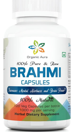 Cápsulas Brahmi -120 Unidades. Fortalece Y Aumenta Naturalmente La Inmunidad Y La Memoria. Superalimento Verde Entero.