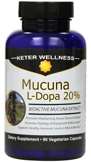 Mucuna L-dopa 20% - Extracto Puro De Mucuna Pruriens - 90 Cápsulas Vegetarianas - Altos Niveles De L-dopa