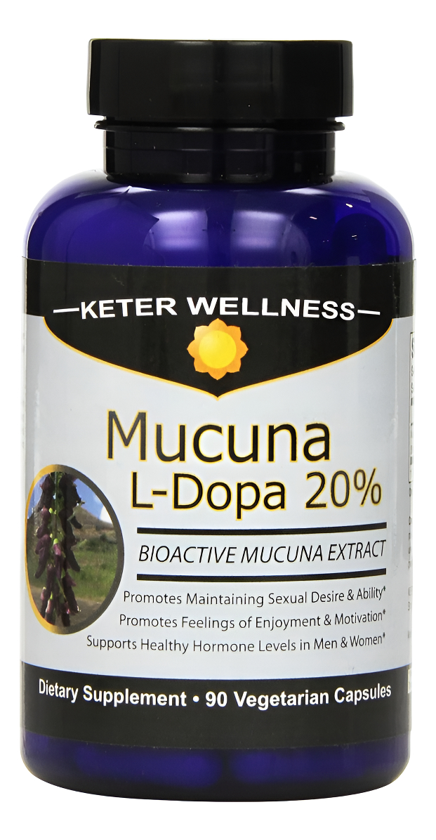 Mucuna L-dopa 20% - Extracto Puro De Mucuna Pruriens - 90 Cápsulas Vegetarianas - Altos Niveles De L-dopa