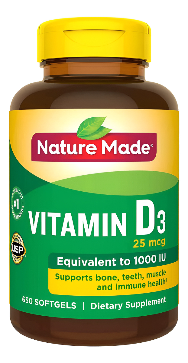 Nature Made Vitamina D3 25 Mcg., 650 Cápsulas Blandas