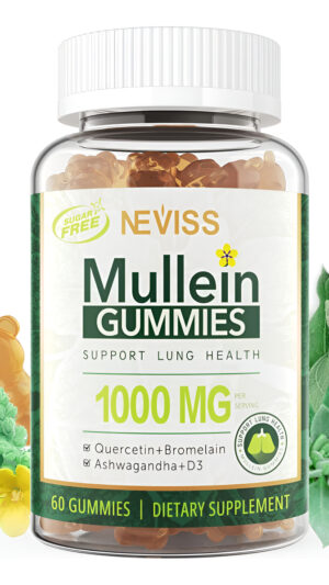 Neviss 60 Gomitas De Extracto De Hoja De Gordolobo 1000 Mg, Potente Antiinflamatorio Con Quercetina