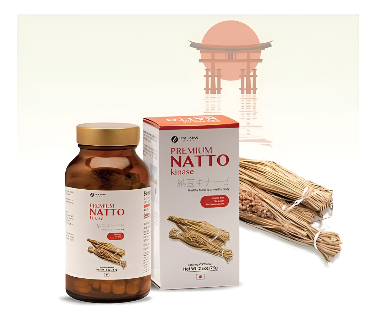Fine Japan Nattokinase (300 Cápsulas) Hecho Exclusivamente A Partir De Soja Fermentada 100% Japonesa Sin Gluten Ni