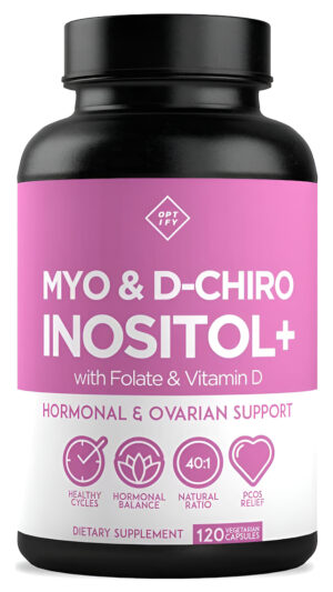 Optify Suplemento De Inositol De Alta Calidad, Mio-inositol E Inositol D-chiro Más Folato Y Vitamina D, Relación Ideal 4