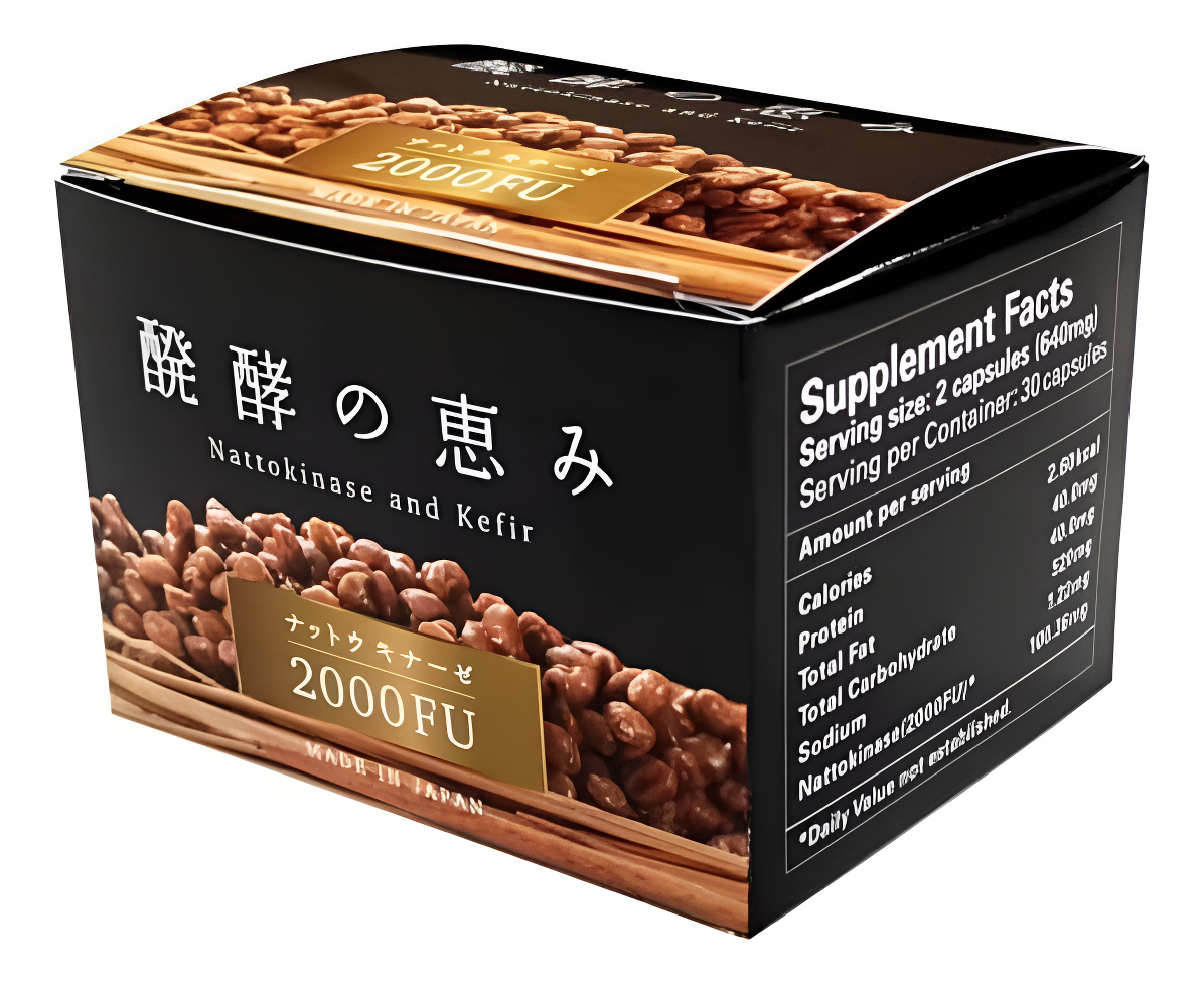 Japan F Labo Suplemento De Kéfir Y Nattokinasa 2000 Fu. Apoyo Para Sistema Cardiovascular Y Circulatorio (30 Cápsulas)