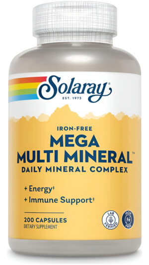 Solaray Mega Multi Mineral  -200 cápsulas