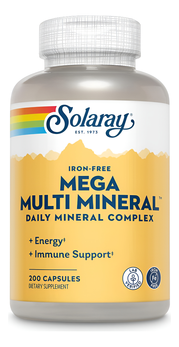 Solaray Mega Multi Mineral -200 cápsulas