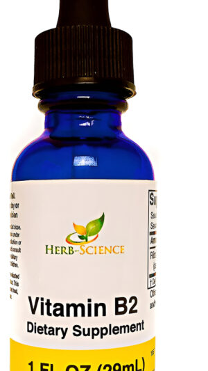 Herb-science Suplemento De Vitamina B2, Extracto Líquido De Gotas De Riboflavina, Sin Alcohol, 1 Onza Líquida