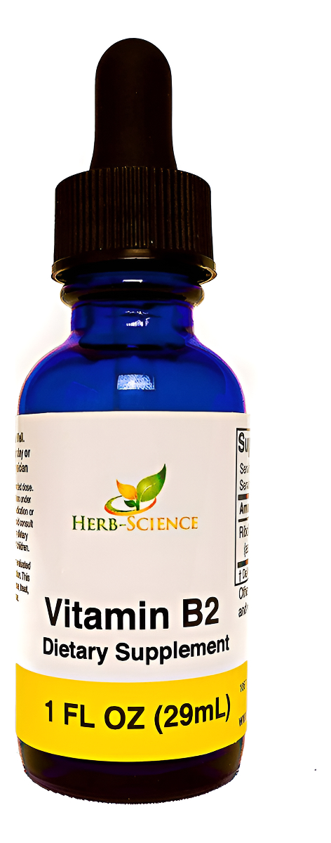 Herb-science Suplemento De Vitamina B2, Extracto Líquido De Gotas De Riboflavina, Sin Alcohol, 1 Onza Líquida
