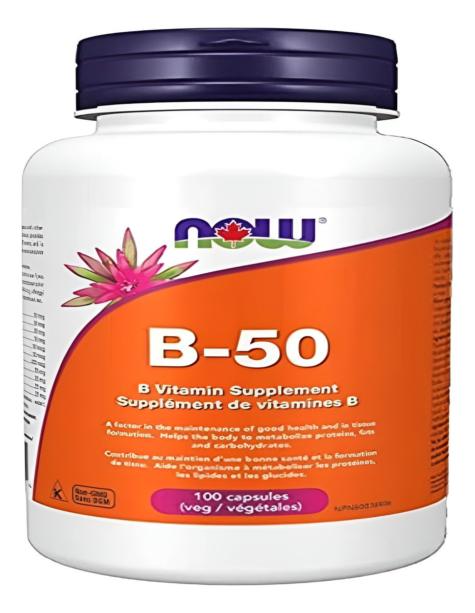 Now Foods Vitamina B-50 Mg, 100 Cápsulas Veganas