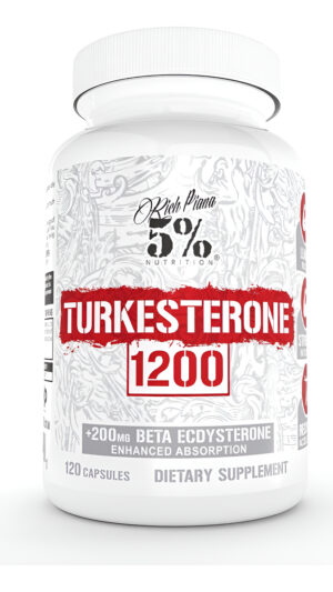 5% Nutrition Turkesterone 1200 Mg + 200mg Ecdysterone | Máxima Pureza Y Absorción | Complejado Con Asstragina, Ciclodex