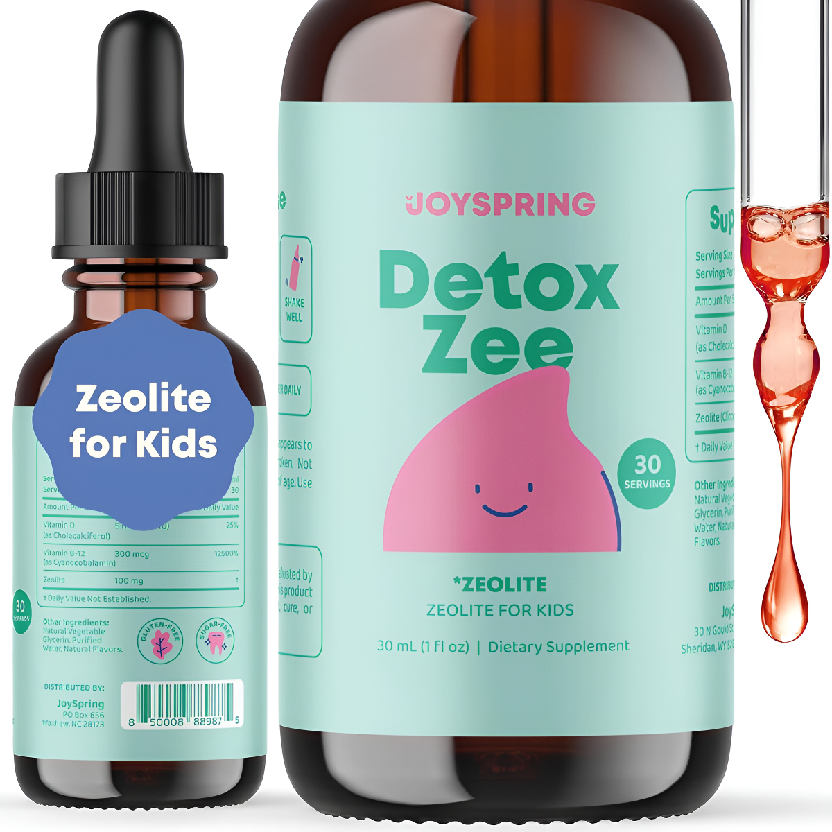 Joyspring Zeolita Para Niños Zeolita Gotas Que A Los Niños Les Encantará Zeolita Con Sabor A Bayas Que A Los Niños